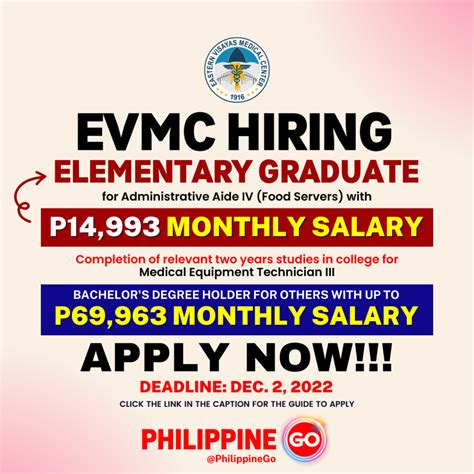EVMC has opportunities available to apply .